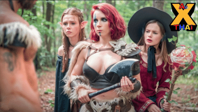 หนังโป้ฝรั่ง สามสาวเวทมนตร์โดนจับเย็ดกลางป่า D&D Porn Adventure Part ll – Rain Of Gold